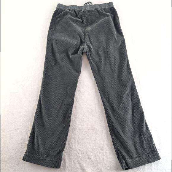 James Perse Wale WideLeg Soft Corduroy Concrete Pigment Pants Women's Large Grey - Picture 8 of 11